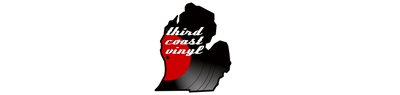 Logo of Third Coast Vinyl with a silhouette of a record player and vinyl record on a white background.
