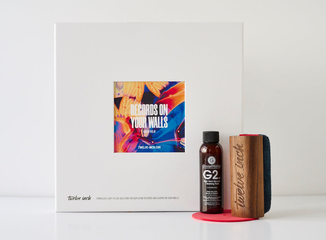 Ultimate Vinyl Bundle: Twelve Inch 4ECO + GrooveWasher Walnut Cleaning Kit
