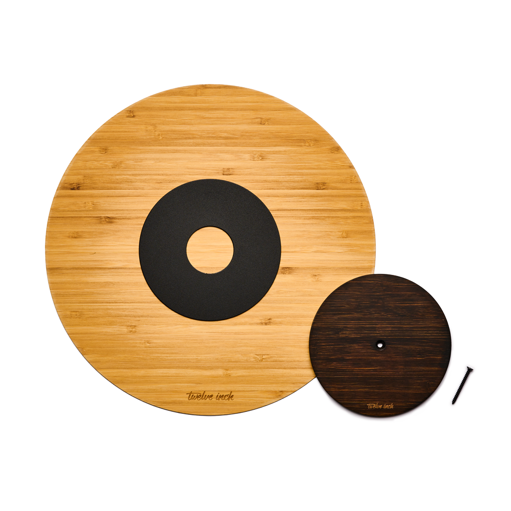 Small and big Twelve Inch disc in brown, with the black screw