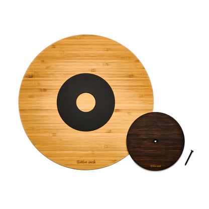 Small and big Twelve Inch disc in brown, with the black screw
