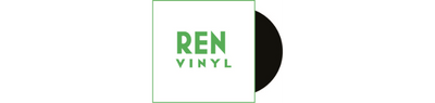Vinyl record with 'REN VINYL' branding on a white background